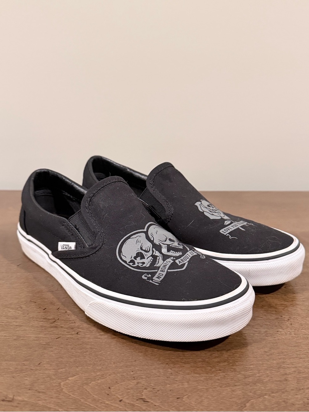 Vans “Love You To Death” Classic slip ons women’s size 9.5 men’s 8